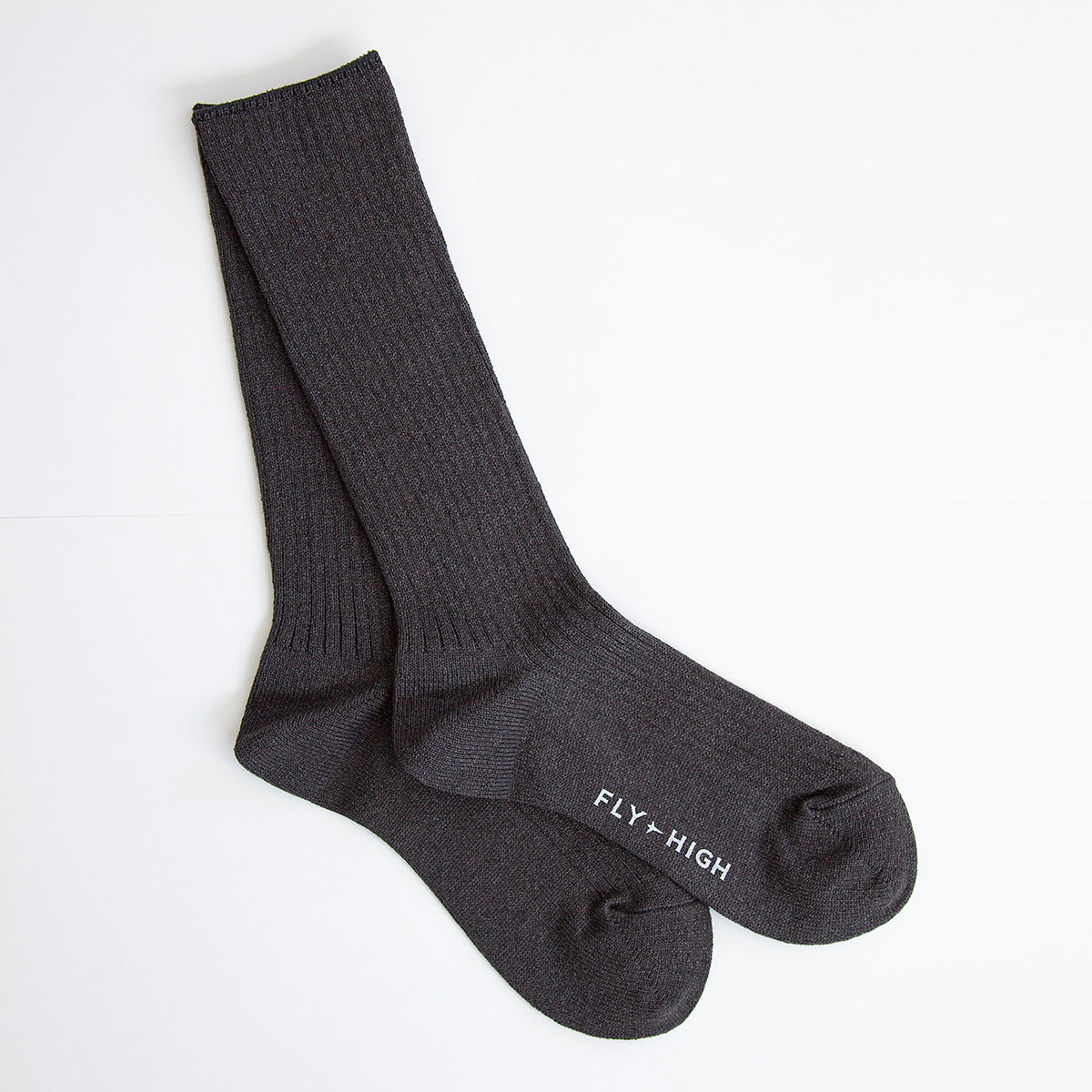 和紙のくつした|リブ(ダークグレー)