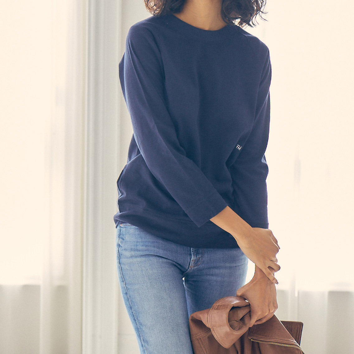 FLY HIGHオリジナルカットソー・ベージュ(七分袖)