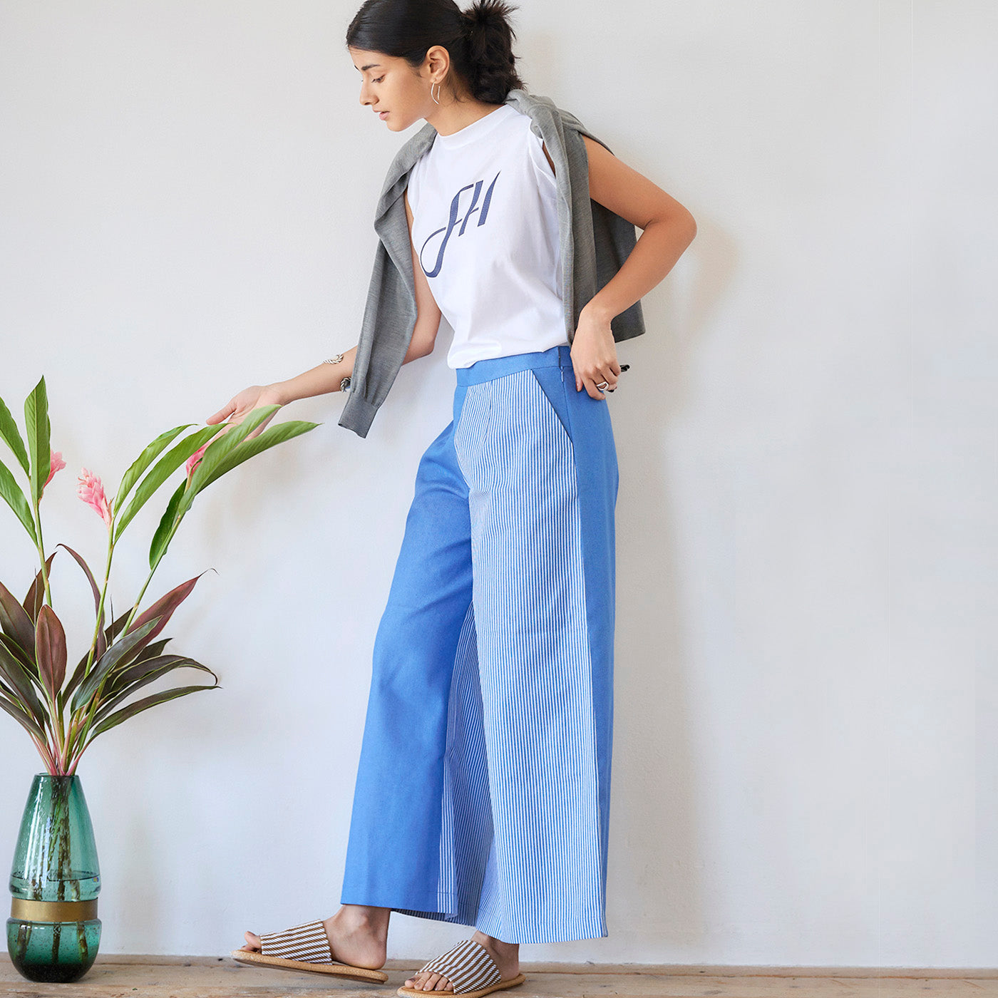 デニムストライプパンツ