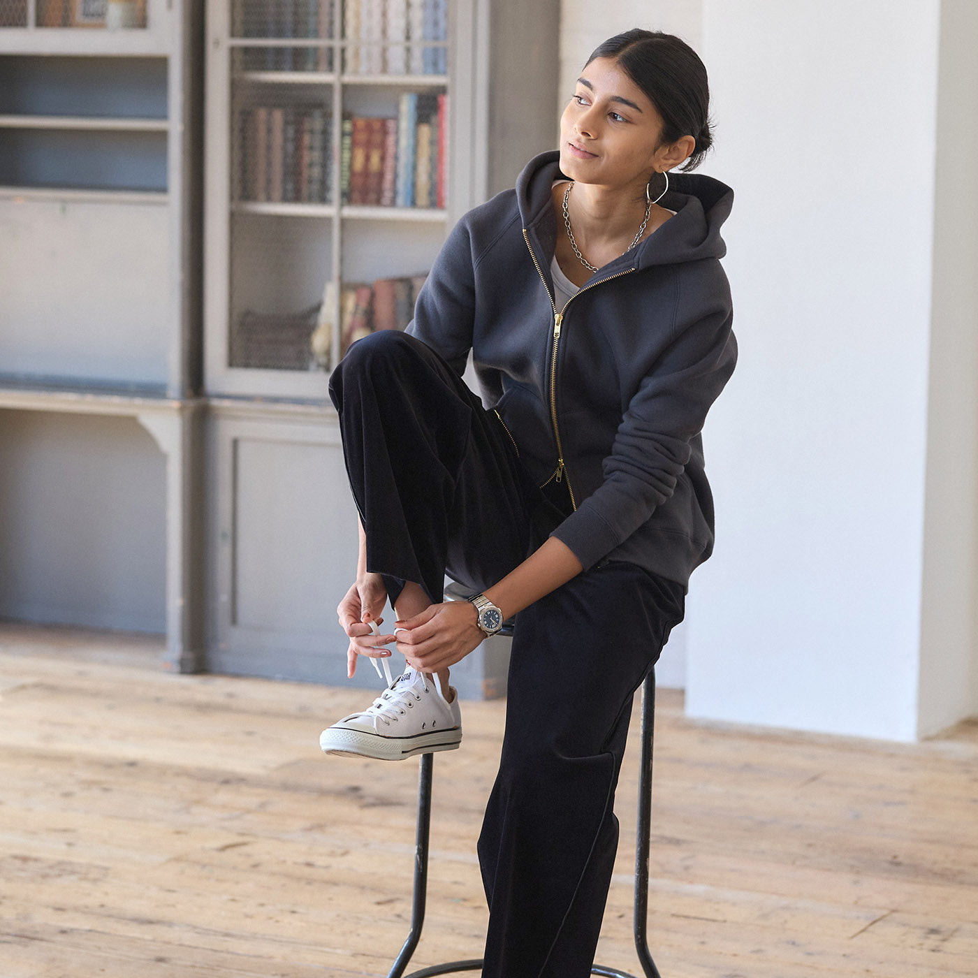 FLY HIGHオリジナルパーカー（チャコール）