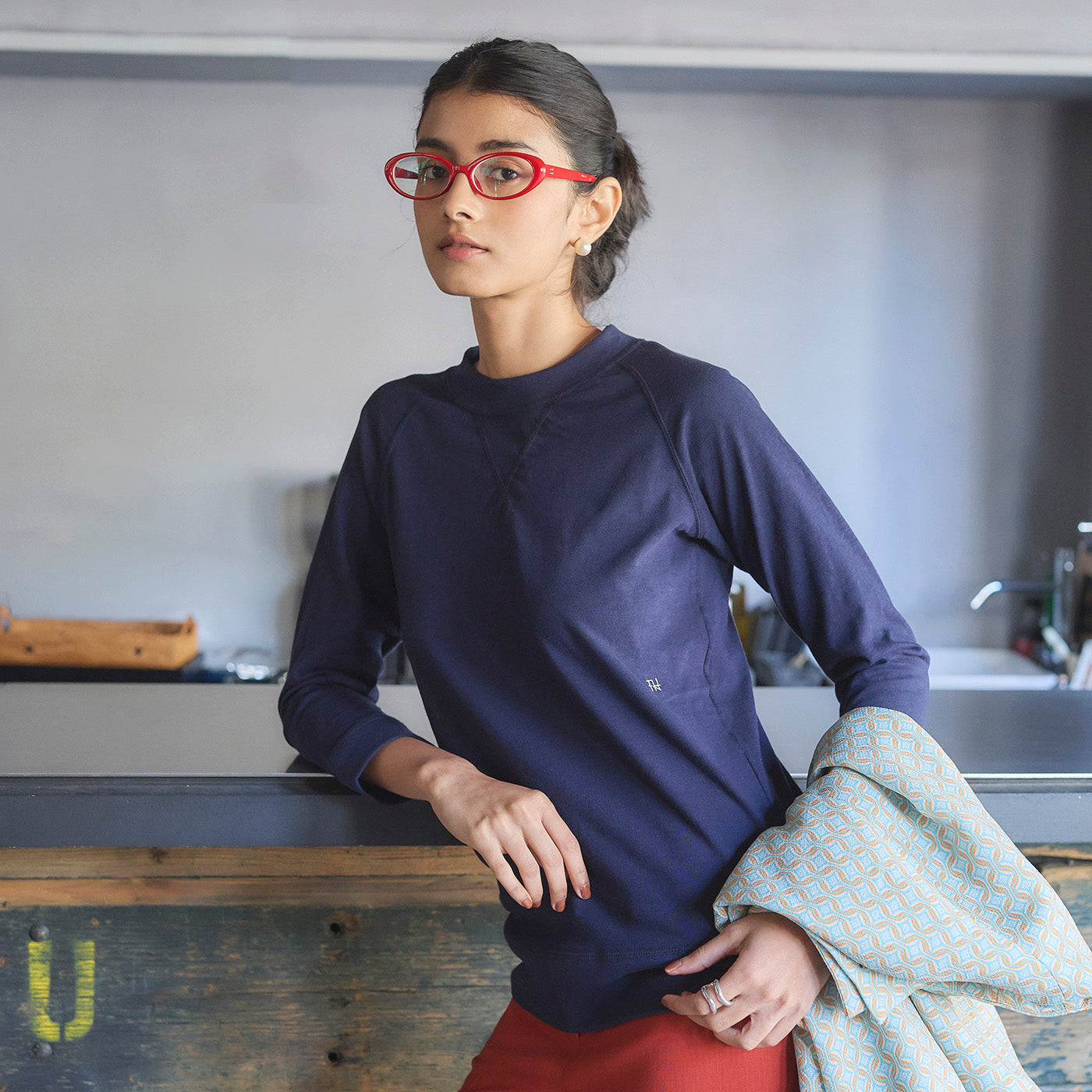 Custom T-shirt – Navy (3/4 Sleeve) 